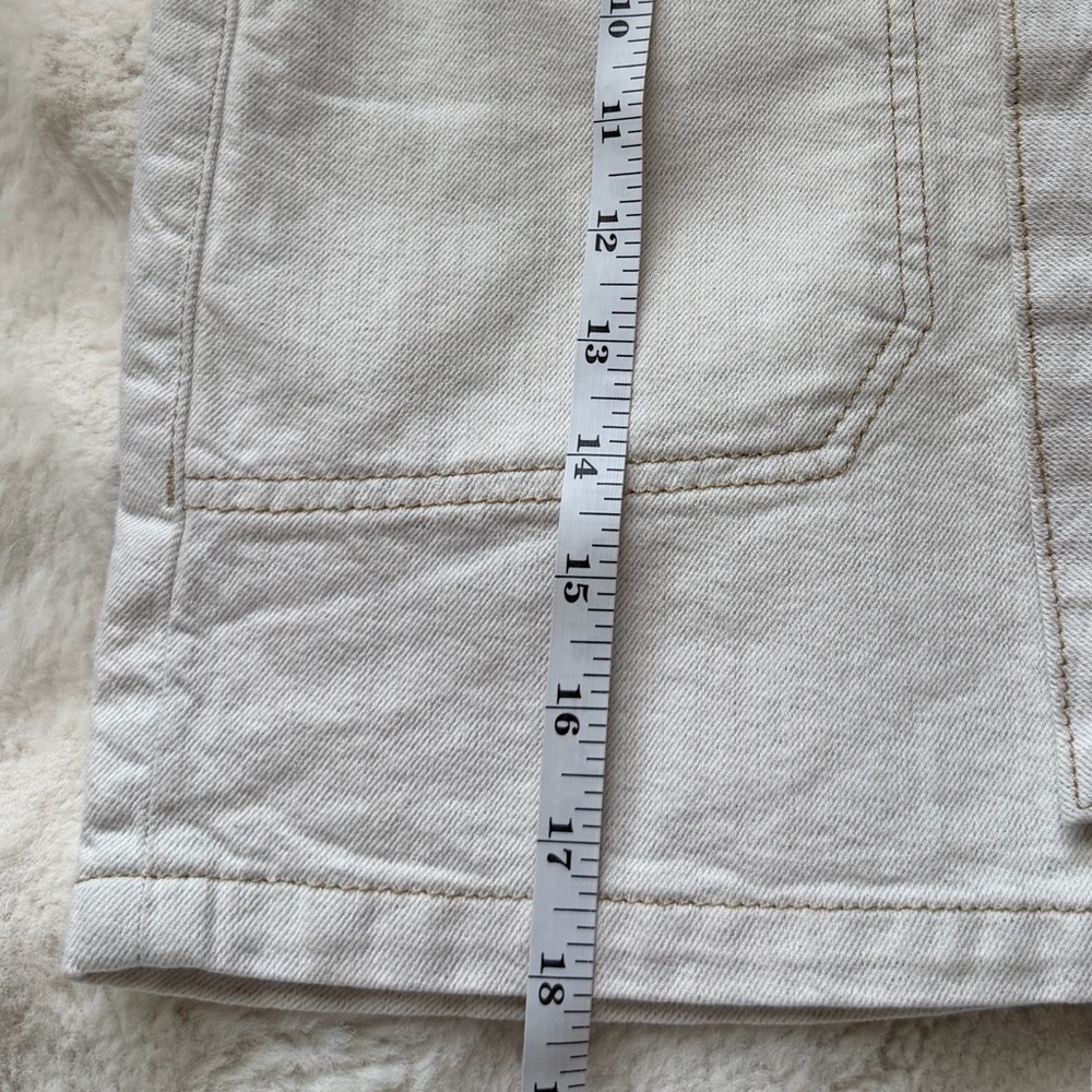 Free People Splendor In The Grass Light Oatmeal Paper - Bag Waist Mini Skirt-6/S - Picture 12 of 14